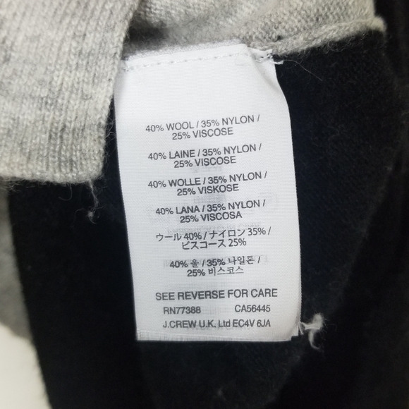 J Crew color block wool pullover sweater s… - Picture 3 of 5